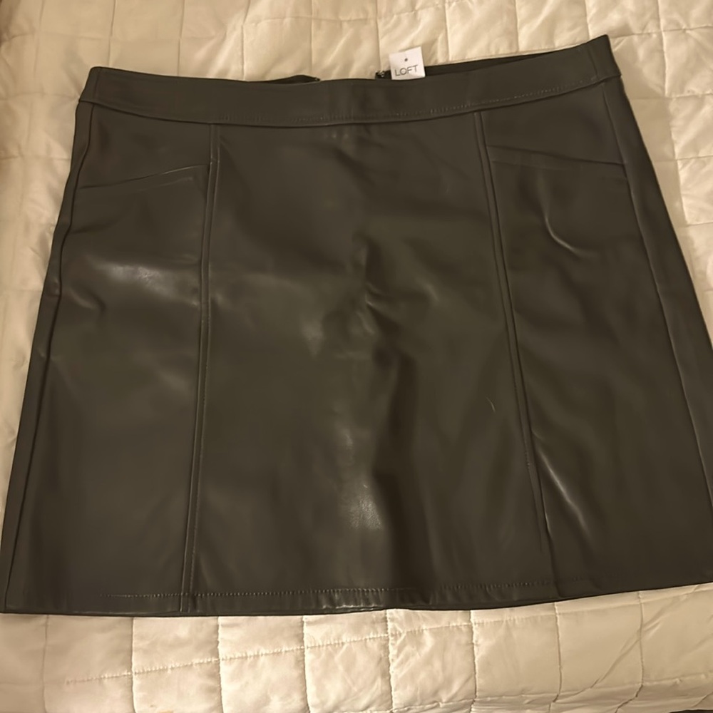 Ann Taylor Loft leather skirt, brand new.